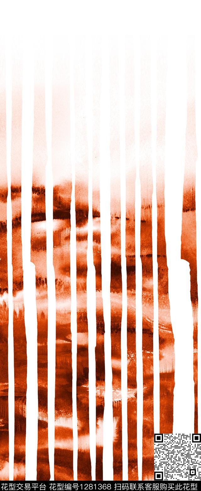 扎染华亿平台抽象条纹数码印花华亿平台下载（图片编号: 1281368） - 瓦栏（Walan）