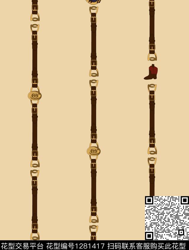 链条几何大牌风传统印花华亿平台下载（图片编号: 1281417） - 瓦栏（Walan）