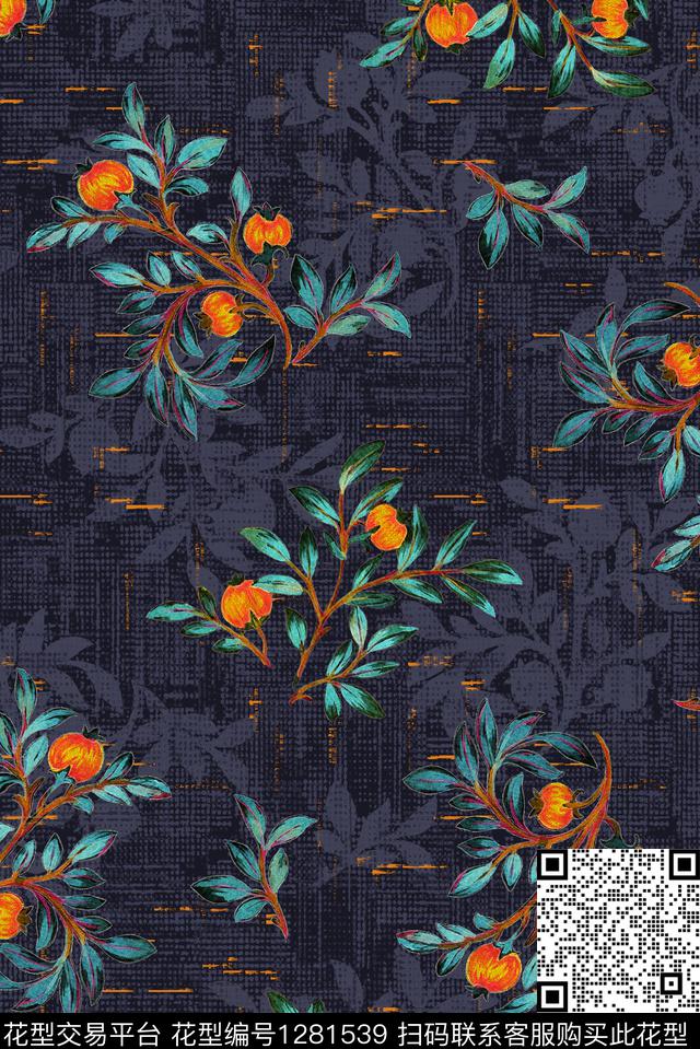 水果肌理大牌风数码印花华亿平台下载（图片编号: 1281539） - 瓦栏（Walan）