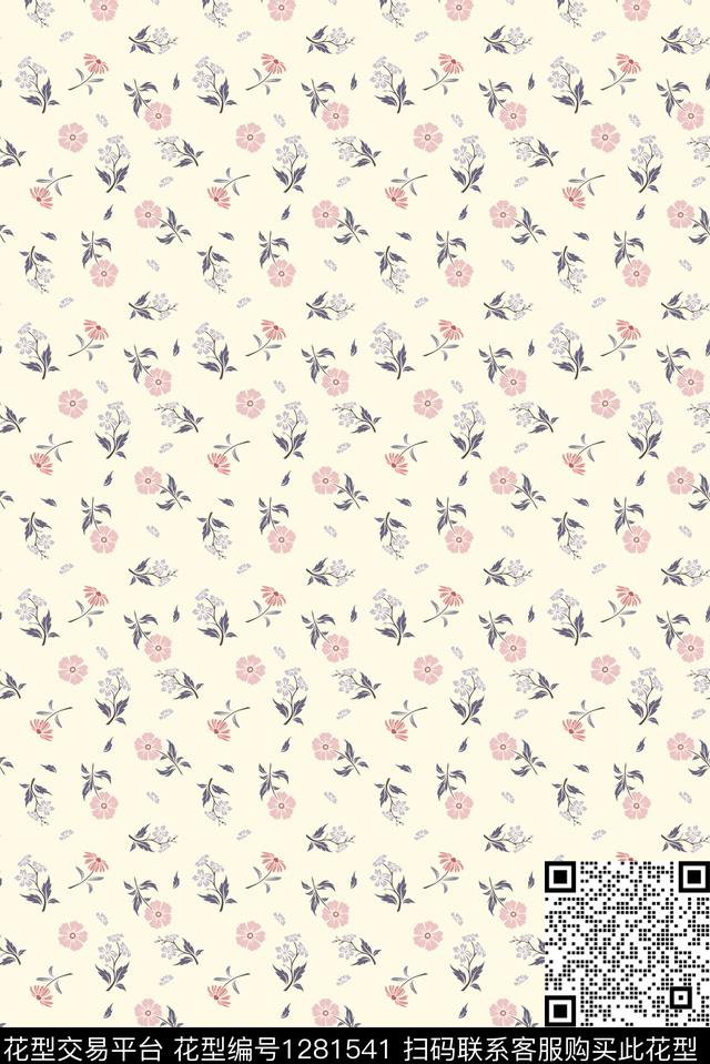 连衣裙小碎花满排传统印花华亿平台下载（图片编号: 1281541） - 瓦栏（Walan）