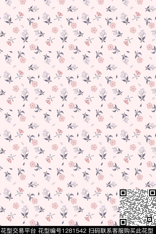 连衣裙小碎花满排传统印花华亿平台下载（图片编号: 1281542） - 瓦栏（Walan）