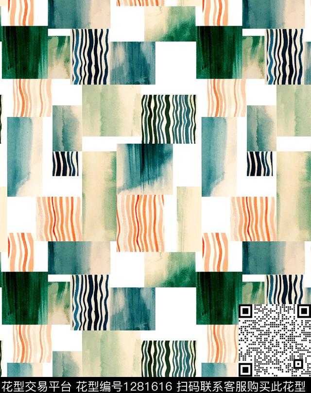 几何小碎花抽象笔触数码印花华亿平台下载（图片编号: 1281616） - 瓦栏（Walan）