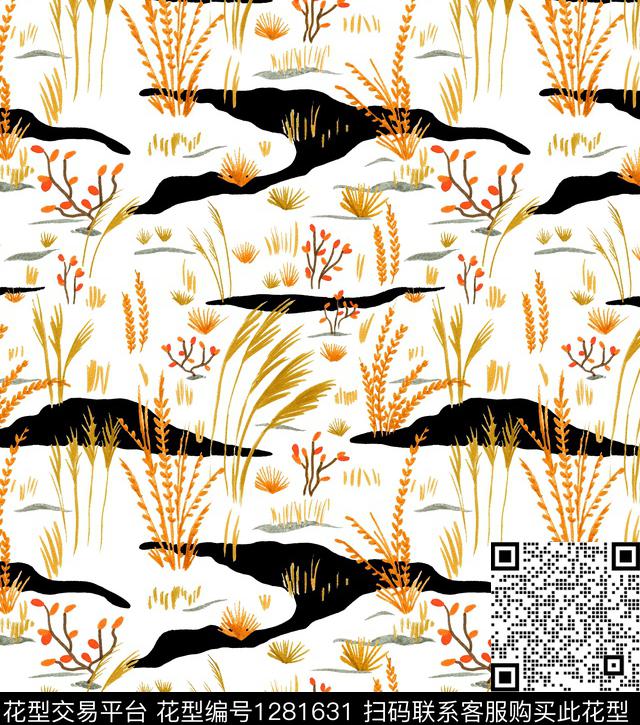 几何小碎花抽象笔触数码印花华亿平台下载（图片编号: 1281631） - 瓦栏（Walan）