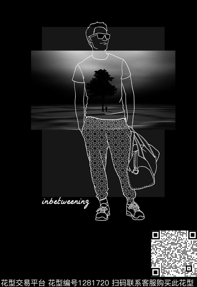 插画人物定位男装印花数码印花华亿平台下载（图片编号: 1281720） - 瓦栏（Walan）