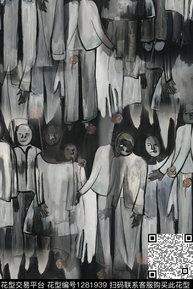 复古数码华亿平台大牌风数码印花华亿平台下载（图片编号: 1281939） - 瓦栏（Walan）