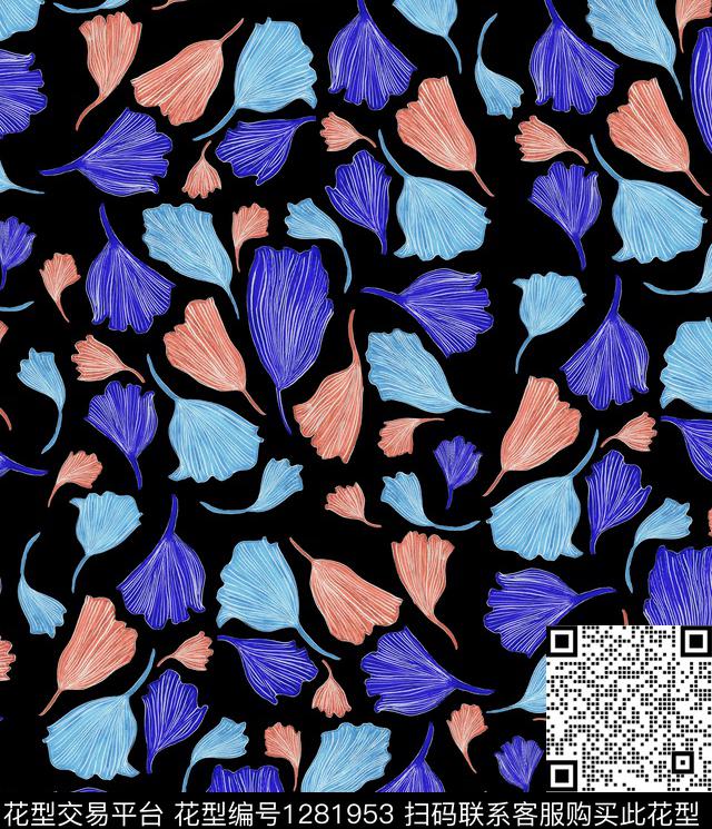 笔触马赛克几何数码印花华亿平台下载（图片编号: 1281953） - 瓦栏（Walan）