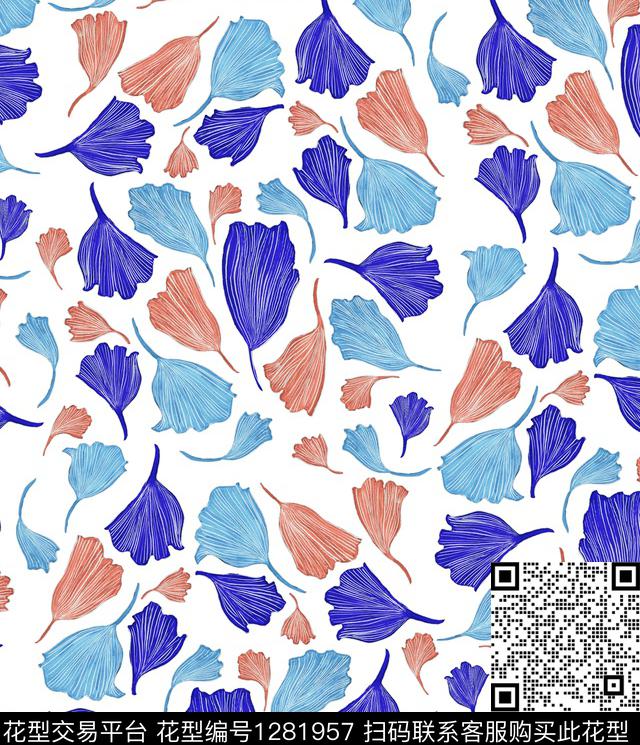 笔触马赛克几何数码印花华亿平台下载（图片编号: 1281957） - 瓦栏（Walan）