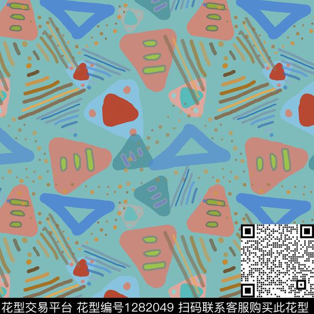 彩笔涂鸦卡通婴童图案手绘线条笔触传统印花华亿平台下载（图片编号: 1282049） - 瓦栏（Walan）