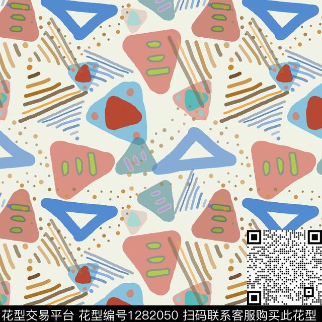 彩笔涂鸦卡通婴童图案手绘线条笔触传统印花华亿平台下载（图片编号: 1282050） - 瓦栏（Walan）