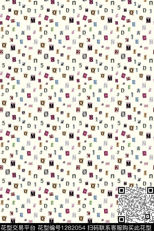 连衣裙衬衫字母数字传统印花华亿平台下载（图片编号: 1282054） - 瓦栏（Walan）