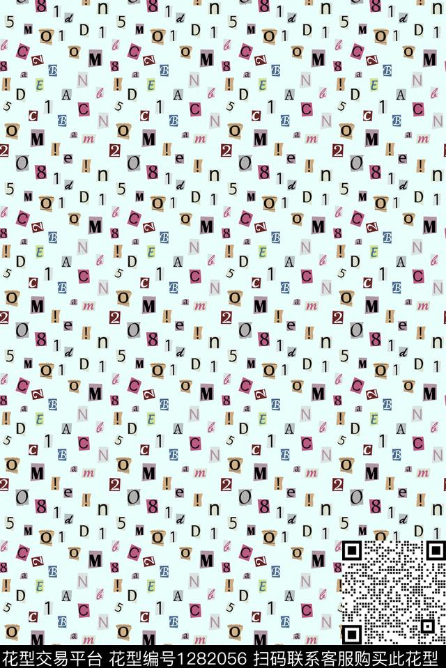 连衣裙衬衫字母数字传统印花华亿平台下载（图片编号: 1282056） - 瓦栏（Walan）