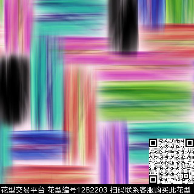 女装几何肌理数码印花华亿平台下载（图片编号: 1282203） - 瓦栏（Walan）