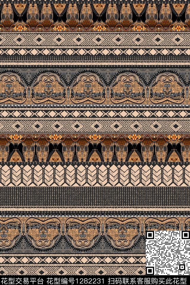 数码华亿平台花卉大牌风数码印花华亿平台下载（图片编号: 1282231） - 瓦栏（Walan）