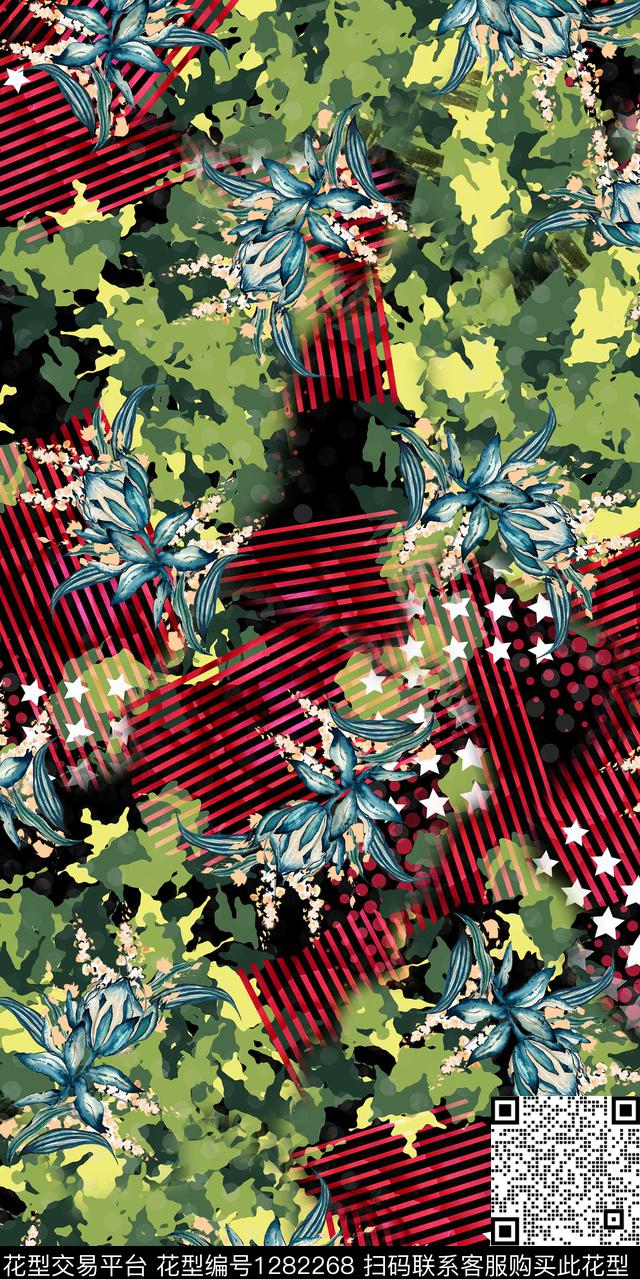 复古数码华亿平台大牌风数码印花华亿平台下载（图片编号: 1282268） - 瓦栏（Walan）