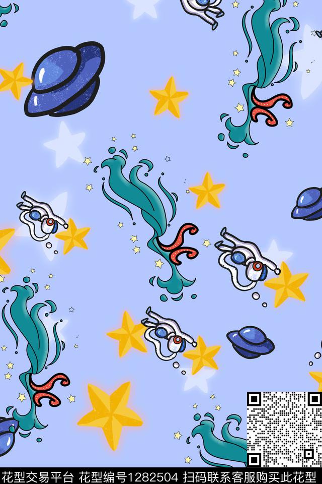 卡通童装趣味数码印花华亿平台下载（图片编号: 1282504） - 瓦栏（Walan）