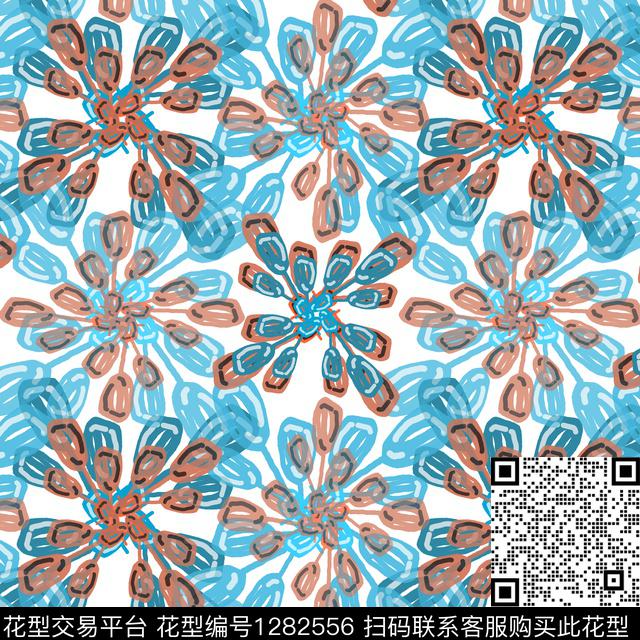 卡通婴童图案彩绘涂鸦手绘线条笔触数码印花华亿平台下载（图片编号: 1282556） - 瓦栏（Walan）