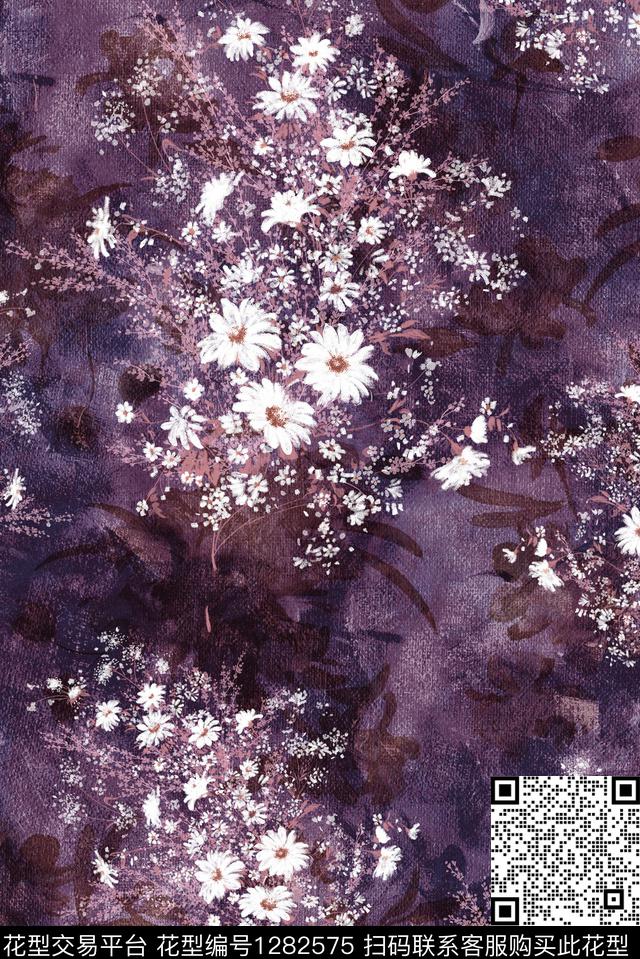花卉大牌风小碎花数码印花华亿平台下载（图片编号: 1282575） - 瓦栏（Walan）