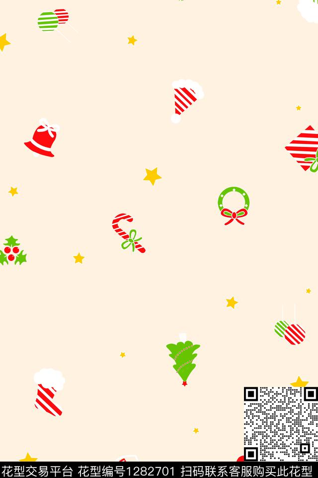 星星卡通圣诞元素传统印花华亿平台下载（图片编号: 1282701） - 瓦栏（Walan）