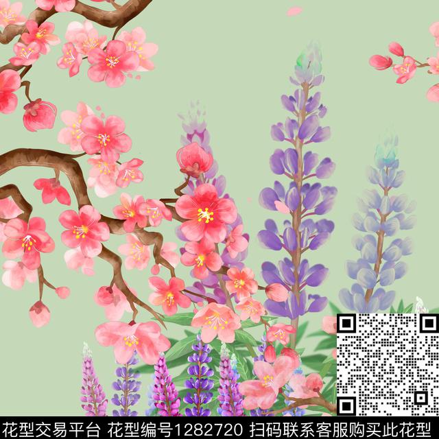 女装花卉时尚数码印花华亿平台下载（图片编号: 1282720） - 瓦栏（Walan）