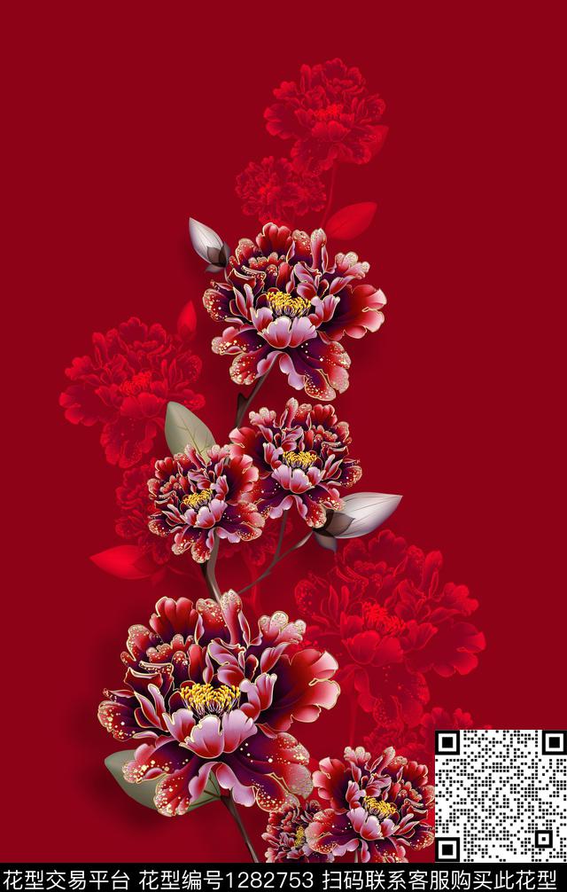 定位花花鸟花卉数码印花华亿平台下载（图片编号: 1282753） - 瓦栏（Walan）