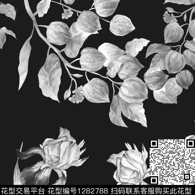 女装花卉大牌风数码印花华亿平台下载（图片编号: 1282788） - 瓦栏（Walan）
