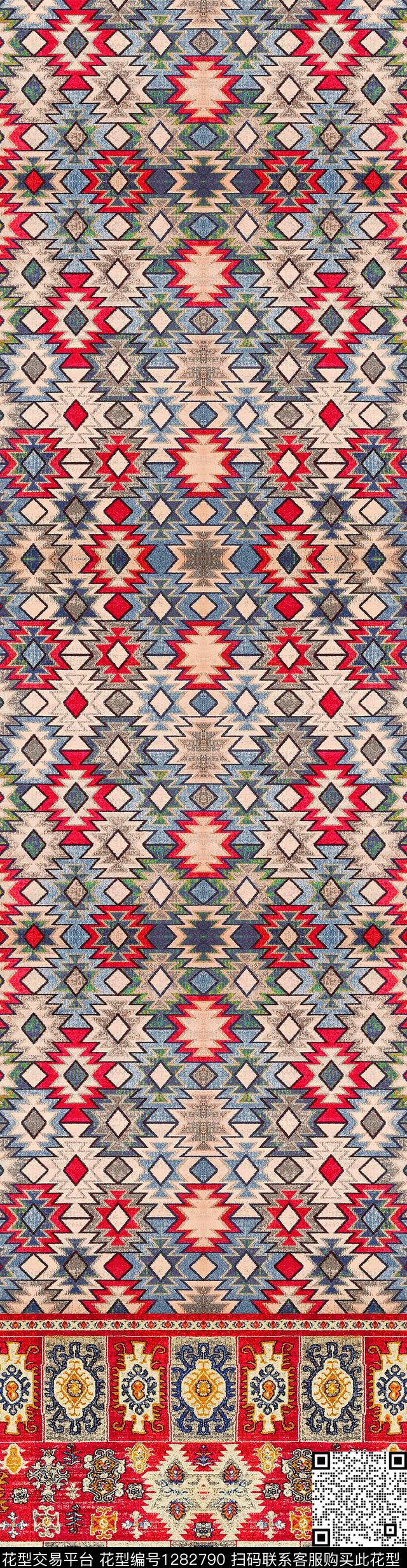 定位花扎染华亿平台大牌风数码印花华亿平台下载（图片编号: 1282790） - 瓦栏（Walan）