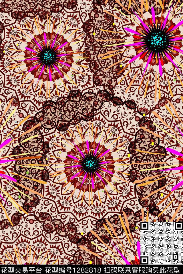 女装数码华亿平台传统印花华亿平台下载（图片编号: 1282818） - 瓦栏（Walan）