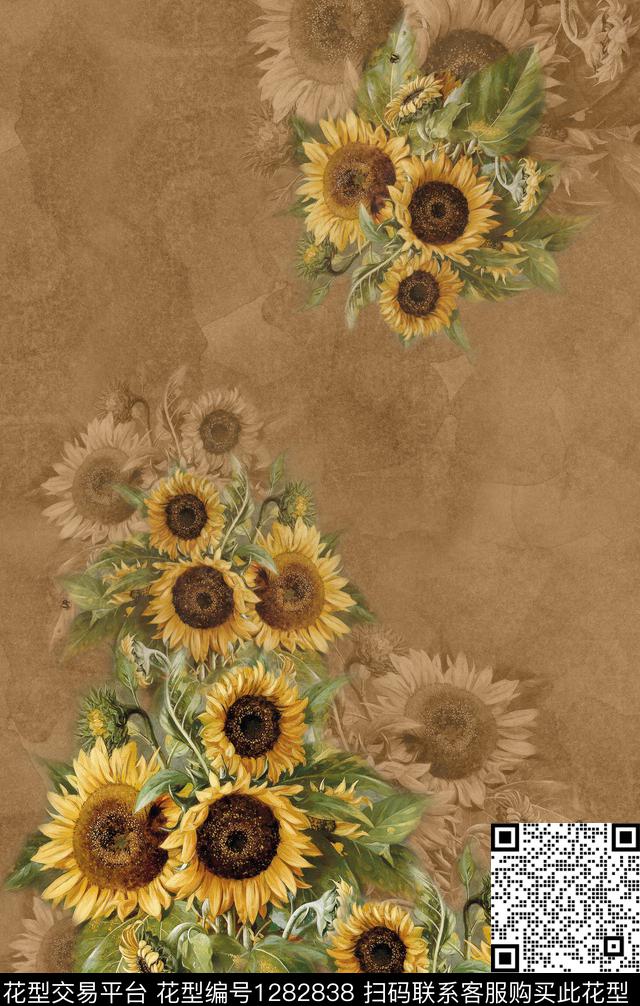 定位花花卉大牌风数码印花华亿平台下载（图片编号: 1282838） - 瓦栏（Walan）