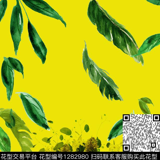 花卉时尚创意数码印花华亿平台下载（图片编号: 1282980） - 瓦栏（Walan）