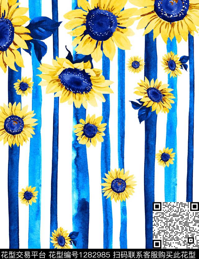 天堂鸟大牌风向日葵数码印花华亿平台下载（图片编号: 1282985） - 瓦栏（Walan）