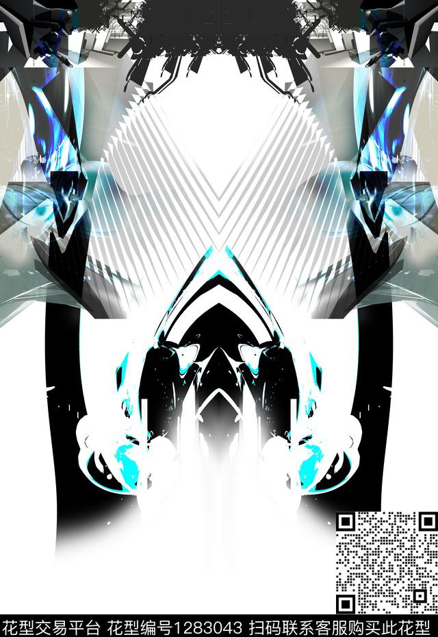 几何珠宝宝石定位花数码印花华亿平台下载（图片编号: 1283043） - 瓦栏（Walan）