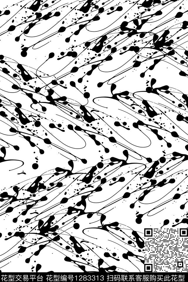 线条画羽绒服运动服传统印花华亿平台下载（图片编号: 1283313） - 瓦栏（Walan）