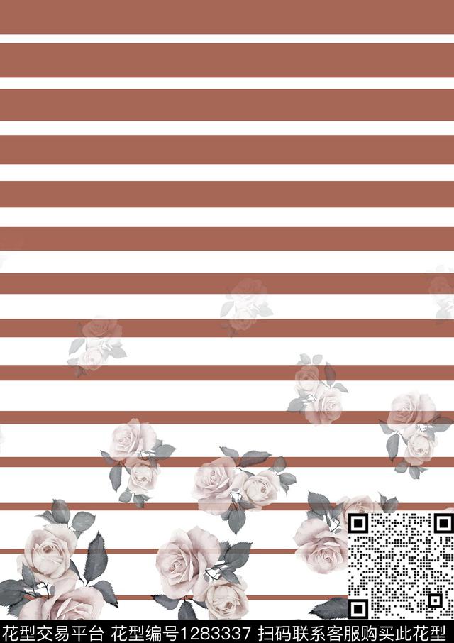 定位花女装定位花花卉数码印花华亿平台下载（图片编号: 1283337） - 瓦栏（Walan）