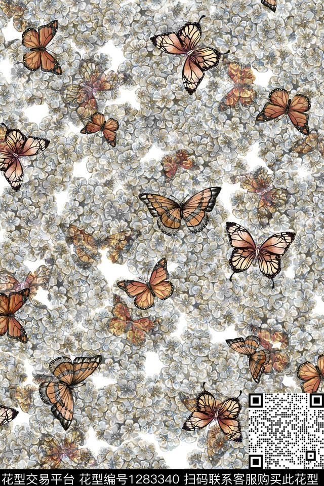 花卉大牌风小碎花数码印花华亿平台下载（图片编号: 1283340） - 瓦栏（Walan）