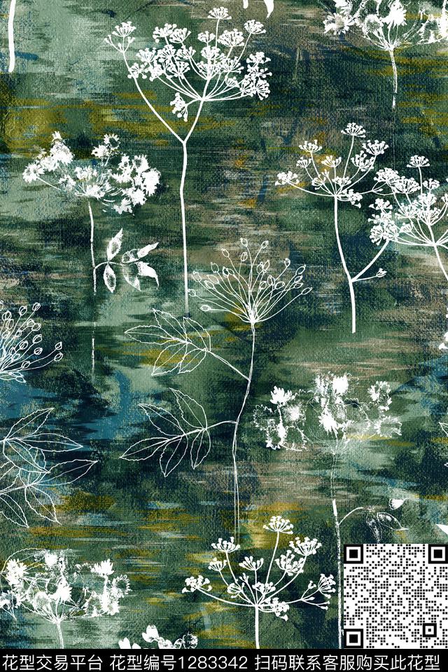 花卉肌理春夏华亿平台数码印花华亿平台下载（图片编号: 1283342） - 瓦栏（Walan）