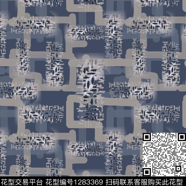 几何手绘线条笔触迷彩图案数码印花华亿平台下载（图片编号: 1283369） - 瓦栏（Walan）