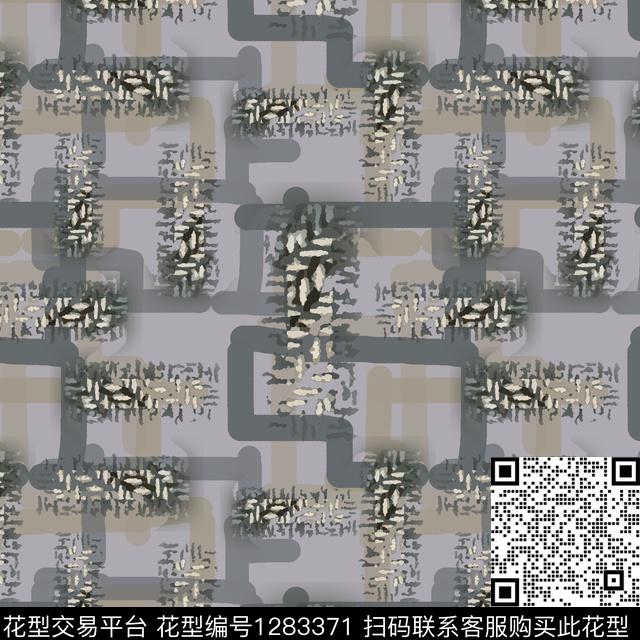 几何手绘线条笔触迷彩图案数码印花华亿平台下载（图片编号: 1283371） - 瓦栏（Walan）