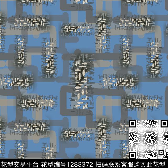 几何手绘线条笔触迷彩图案数码印花华亿平台下载（图片编号: 1283372） - 瓦栏（Walan）