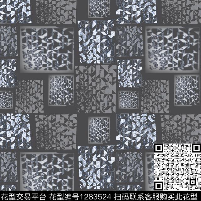 三角形几何手绘线条笔触数码印花华亿平台下载（图片编号: 1283524） - 瓦栏（Walan）