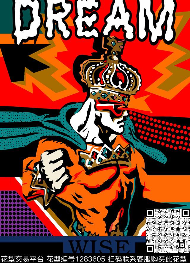 Y-3涂鸦橙色数码印花华亿平台下载（图片编号: 1283605） - 瓦栏（Walan）