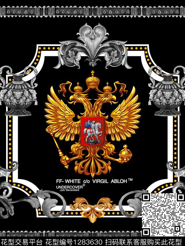 几何潮牌宫廷风传统印花华亿平台下载（图片编号: 1283630） - 瓦栏（Walan）