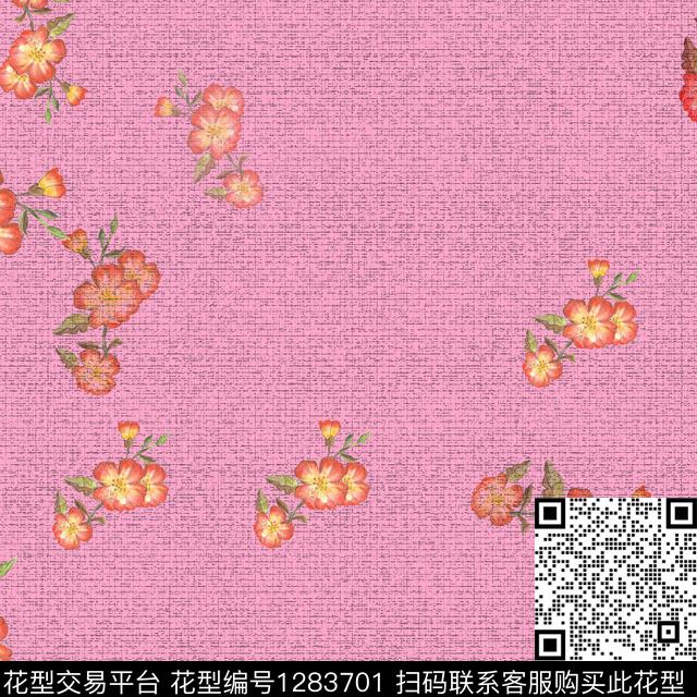 花卉大牌风时尚数码印花华亿平台下载（图片编号: 1283701） - 瓦栏（Walan）