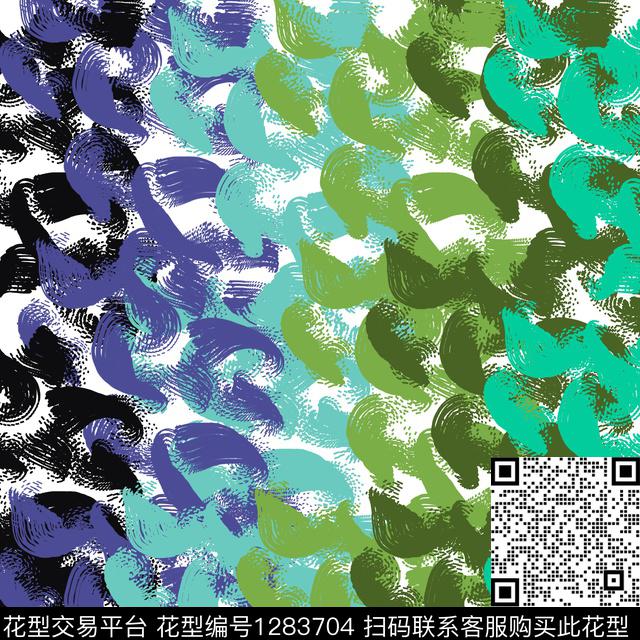 笔触抽象泳装数码印花华亿平台下载（图片编号: 1283704） - 瓦栏（Walan）