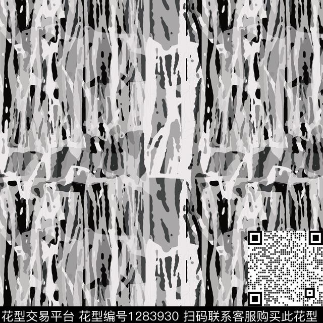 男装肌理图案手绘线条笔触数码印花华亿平台下载（图片编号: 1283930） - 瓦栏（Walan）