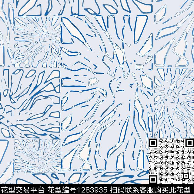 男装肌理图案手绘线条笔触传统印花华亿平台下载（图片编号: 1283935） - 瓦栏（Walan）