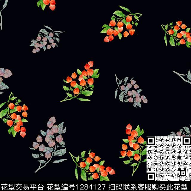 花卉大牌风印花数码印花华亿平台下载（图片编号: 1284127） - 瓦栏（Walan）