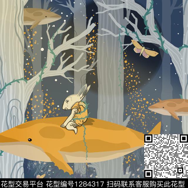 动物花卉大牌风数码印花华亿平台下载（图片编号: 1284317） - 瓦栏（Walan）