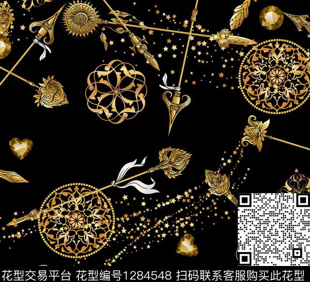 星星欧洲链条数码印花华亿平台下载（图片编号: 1284548） - 瓦栏（Walan）