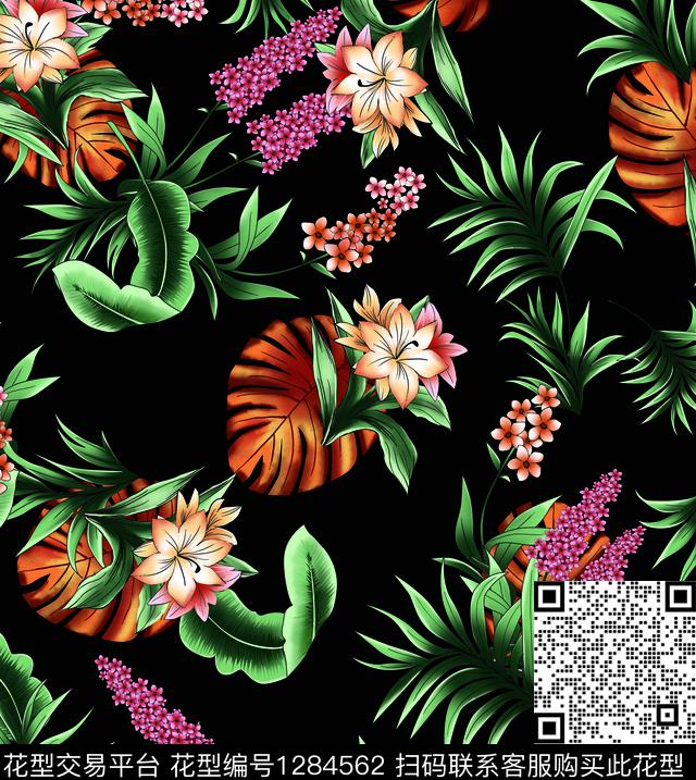 奢华复古女装数码印花华亿平台下载（图片编号: 1284562） - 瓦栏（Walan）