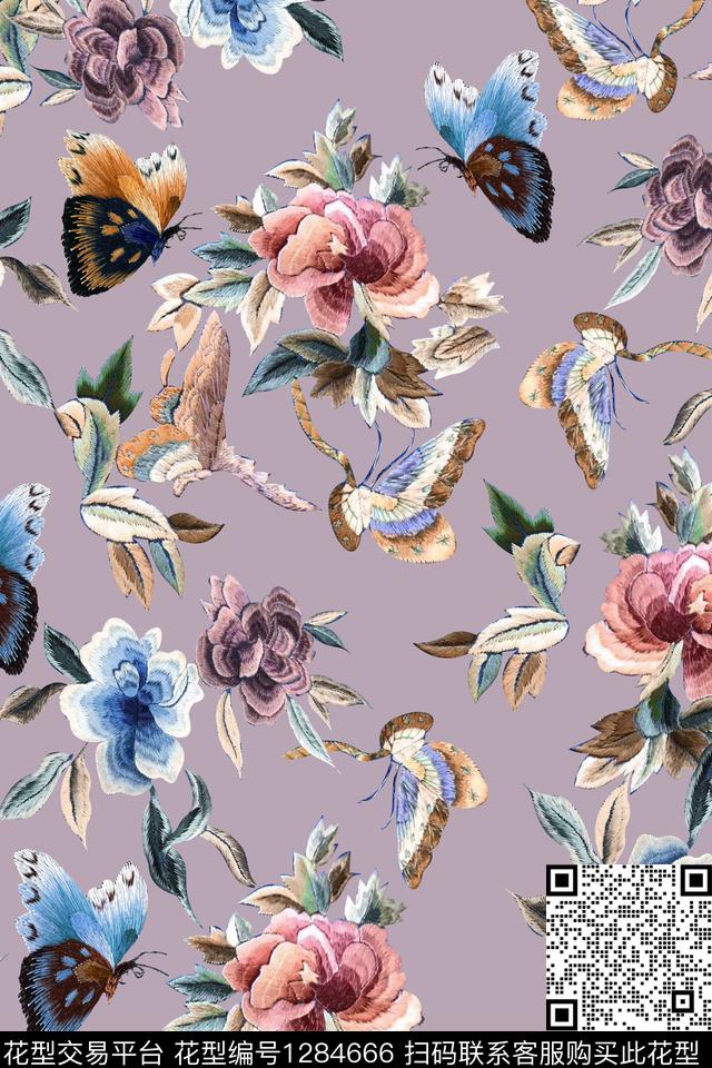 真丝中国风华亿平台复古旗袍华亿平台数码印花华亿平台下载（图片编号: 1284666） - 瓦栏（Walan）